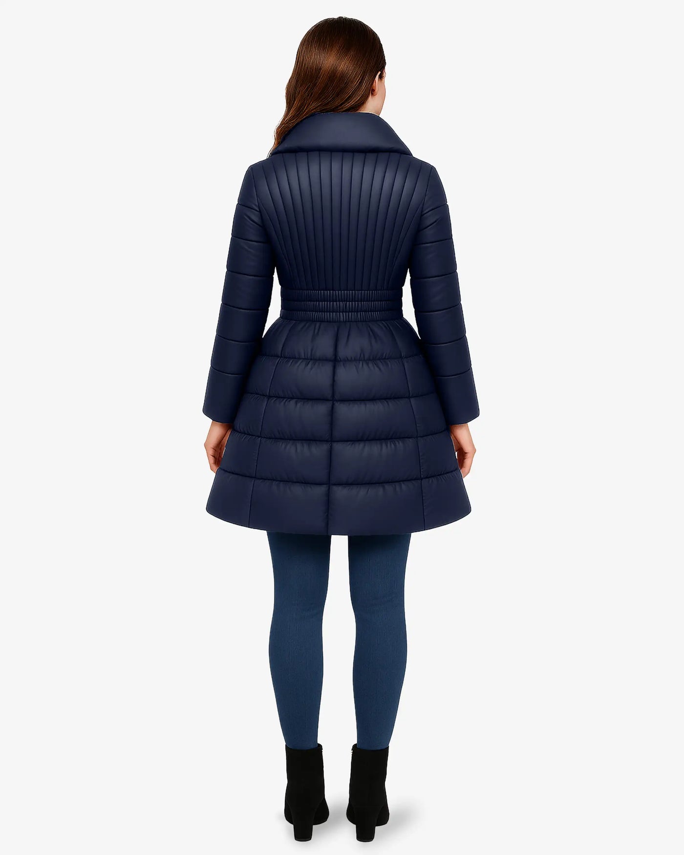Flare Belted Puffer Coat