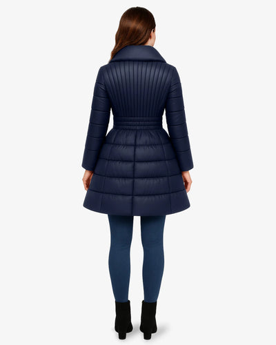 Flare Belted Puffer Coat