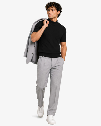 Flex Mock Neck T Shirt Slim Fit Stretch Casual Everyday Wear