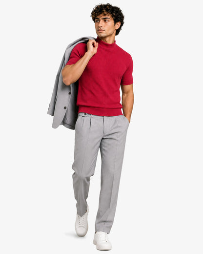 Flex Mock Neck T Shirt Slim Fit Stretch Casual Everyday Wear
