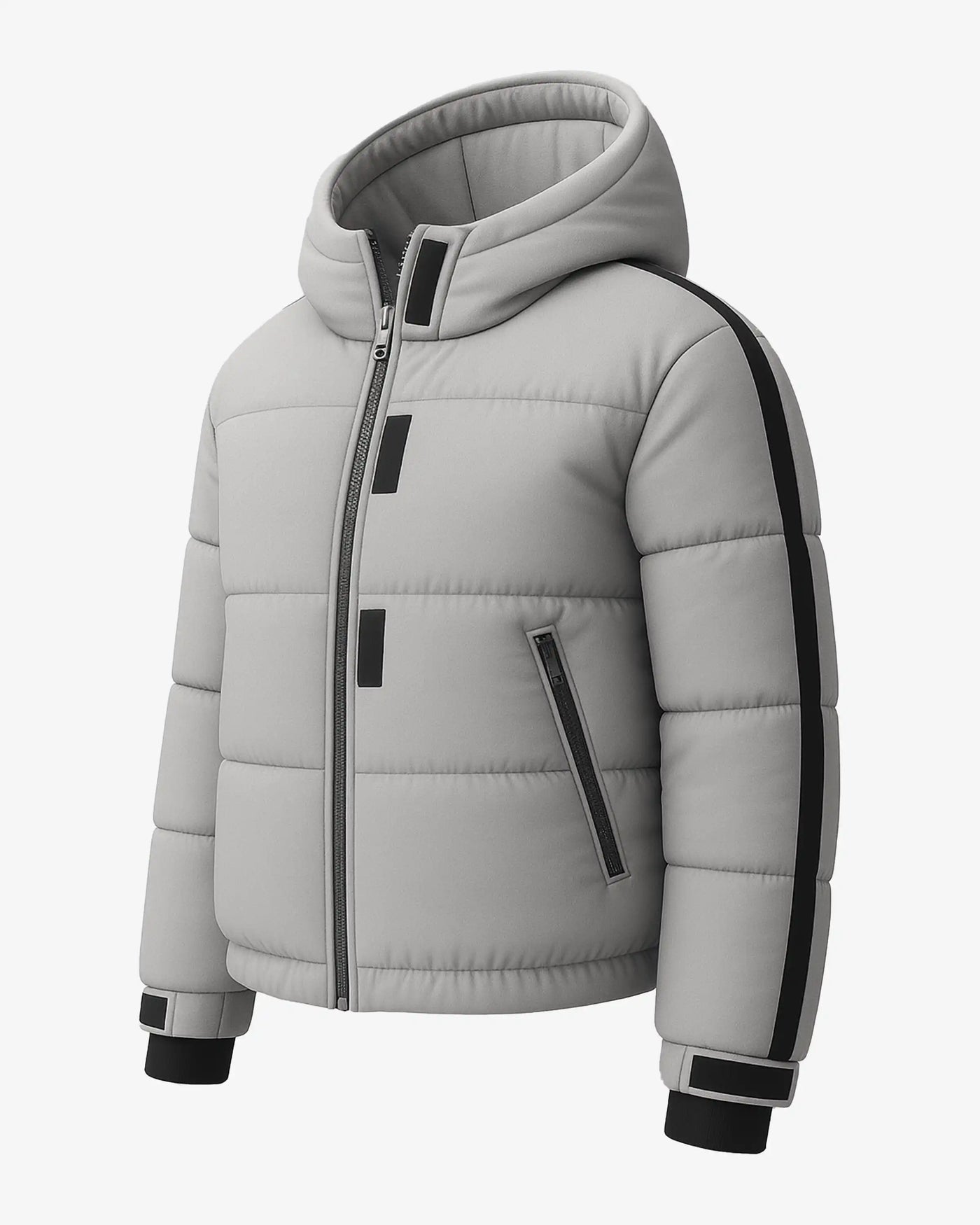 FrostFlex Cropped Hooded Puffer Jacket