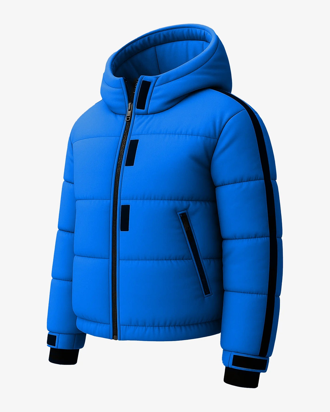FrostFlex Cropped Hooded Puffer Jacket