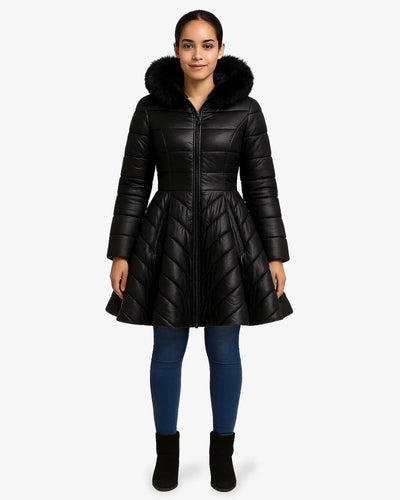 Furvogue Faux Leather Jacket