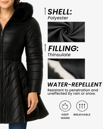 Furvogue Faux Leather Jacket