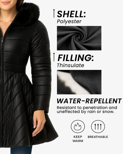 Furvogue Faux Leather Jacket