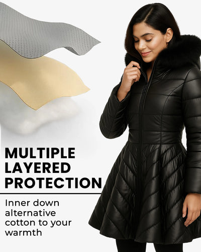 Furvogue Faux Leather Jacket