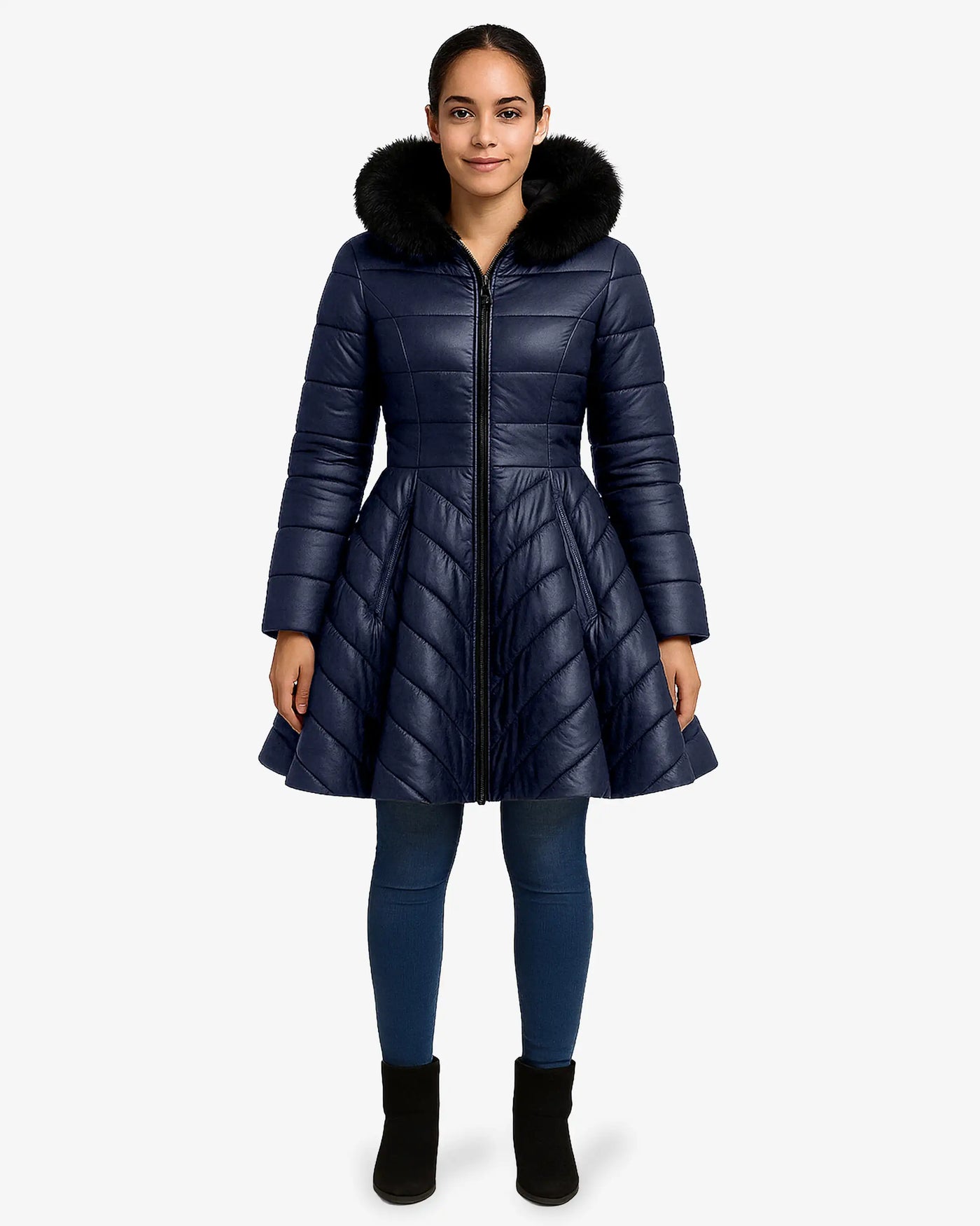 Furvogue Faux Leather Jacket