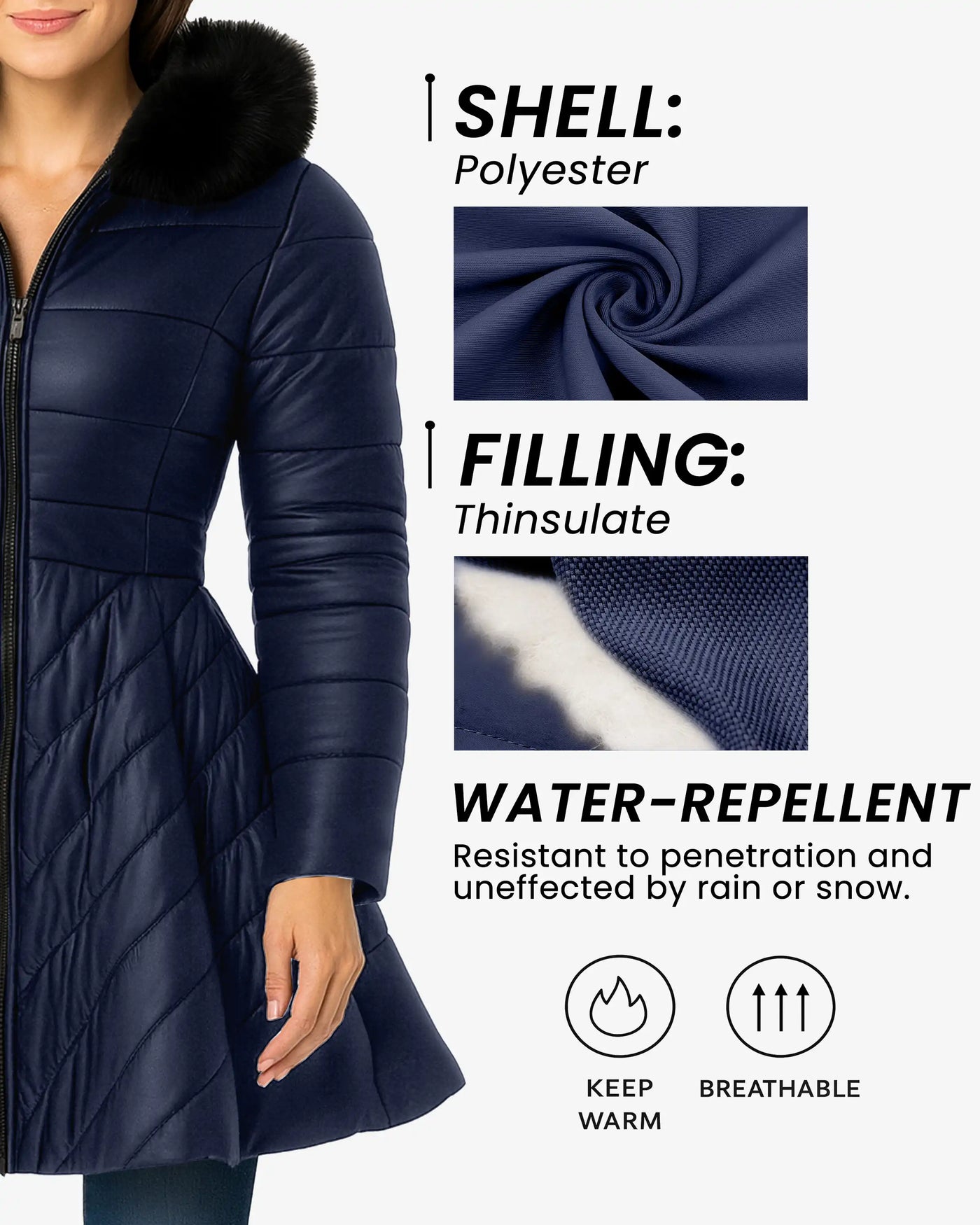 Furvogue Faux Leather Jacket