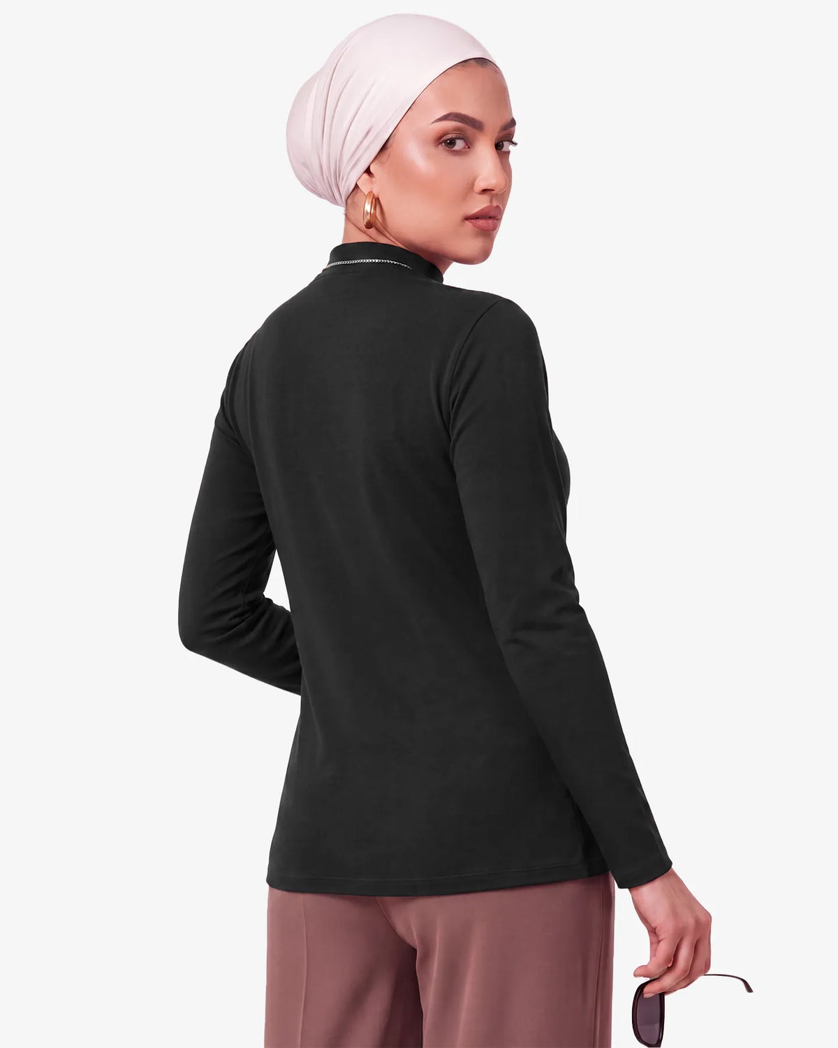 Gree Mock Neck Long Sleeve Top for Women