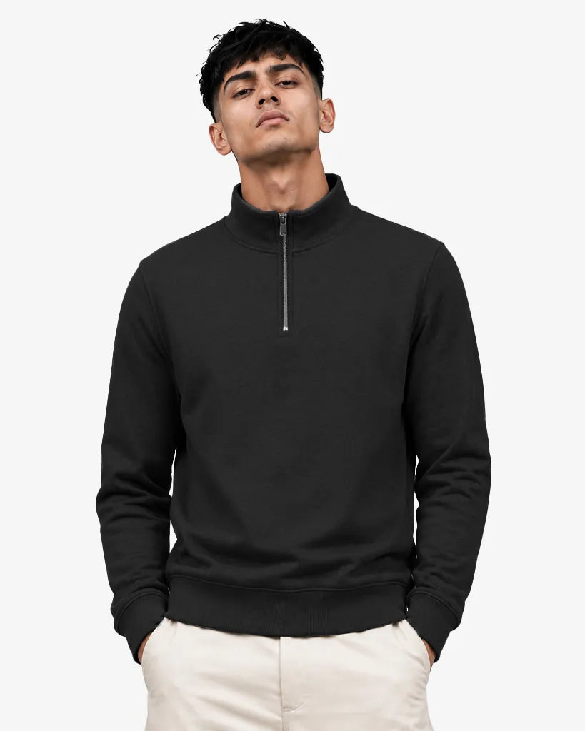 Jackle Men’s Zipper Pullover Sweatshirt  Regular Fit Casual Sweater