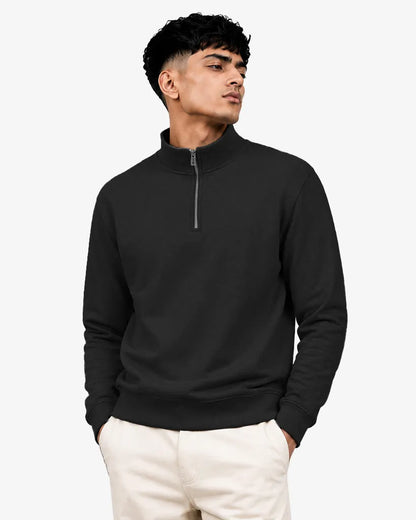 Jackle Men’s Zipper Pullover Sweatshirt  Regular Fit Casual Sweater