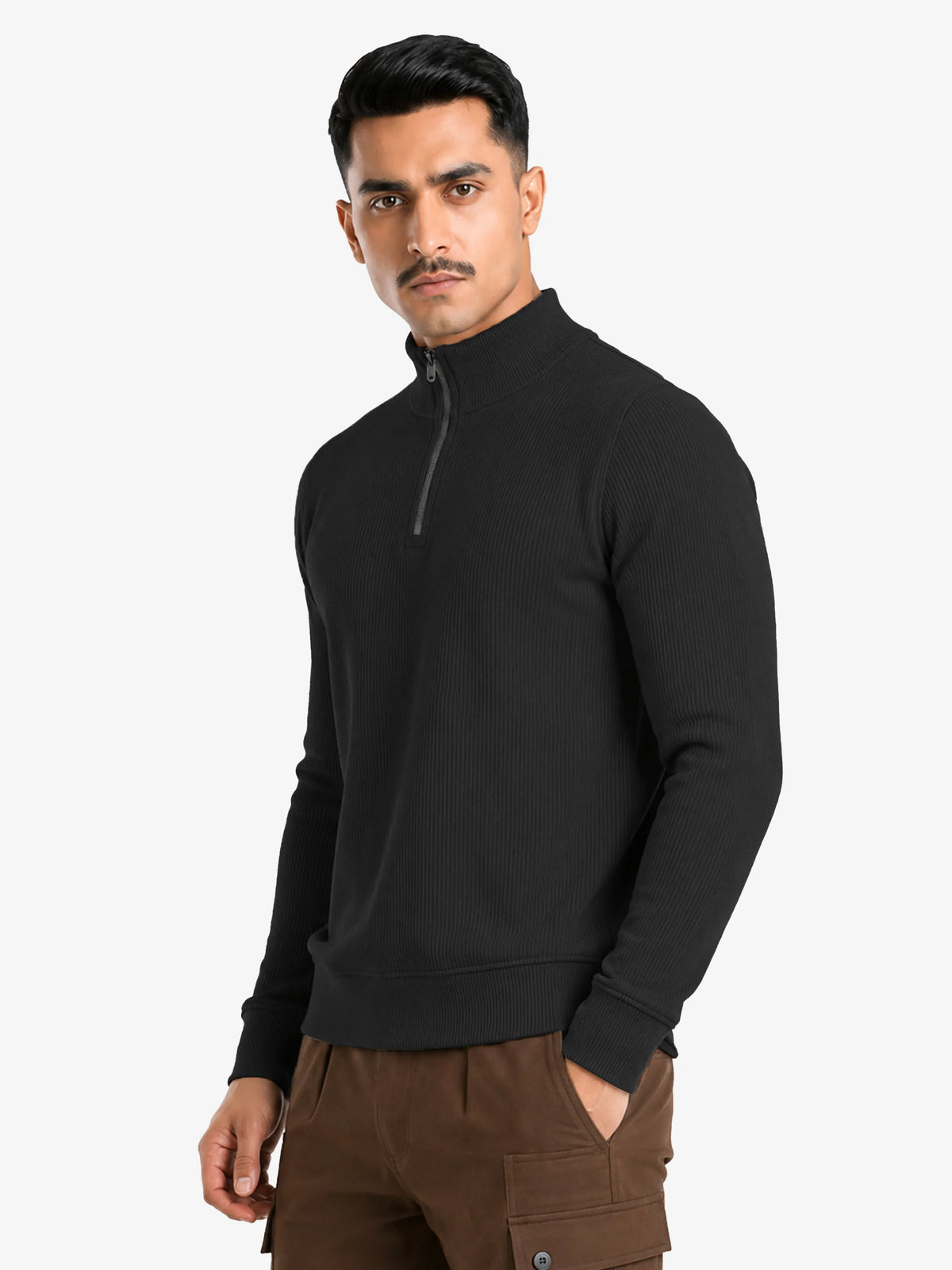 Jasper Men's Quarter Zip Pullover Sweater Regular Fit Casual Wear