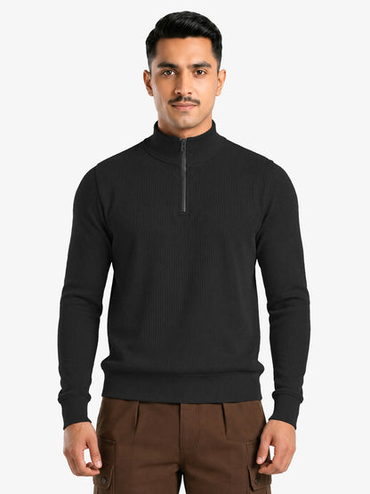 Jasper Men's Quarter Zip Pullover Sweater Regular Fit Casual Wear