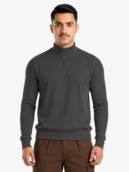 Jasper Men's Quarter Zip Pullover Sweater Regular Fit Casual Wear