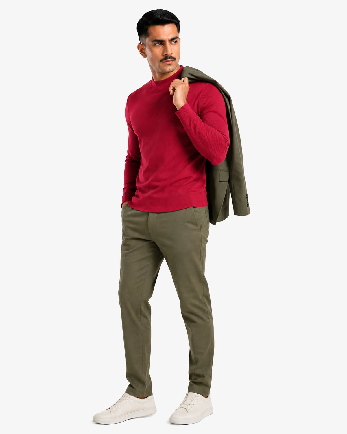 Jack Slim Fit Ribbed mock neck  Sweater