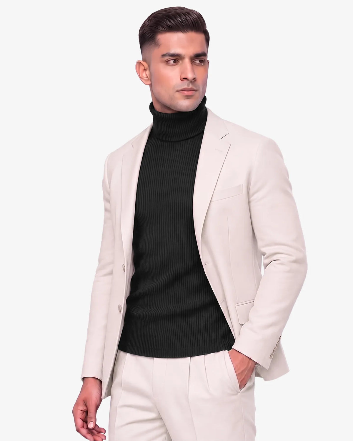 James Mens Turtleneck Sweater High Neck