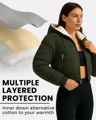 Luxe Fleece Lined Puffer Coat