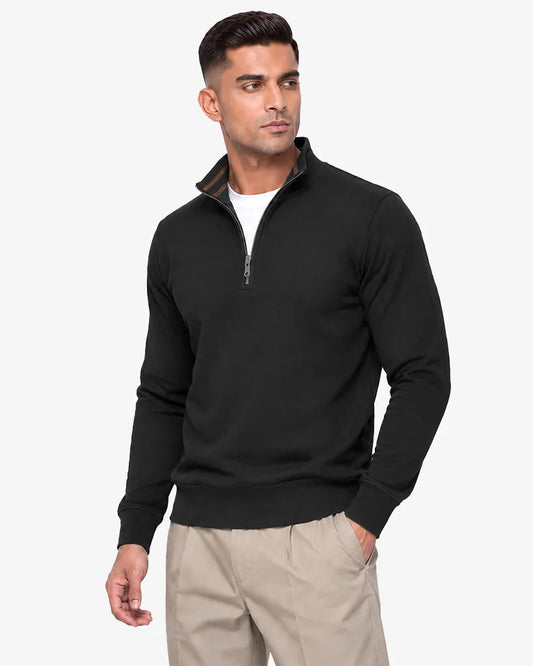 Maxwell Men's Quarter Zipper Pullover Sweatshirt  Regular Fit Casual Wear