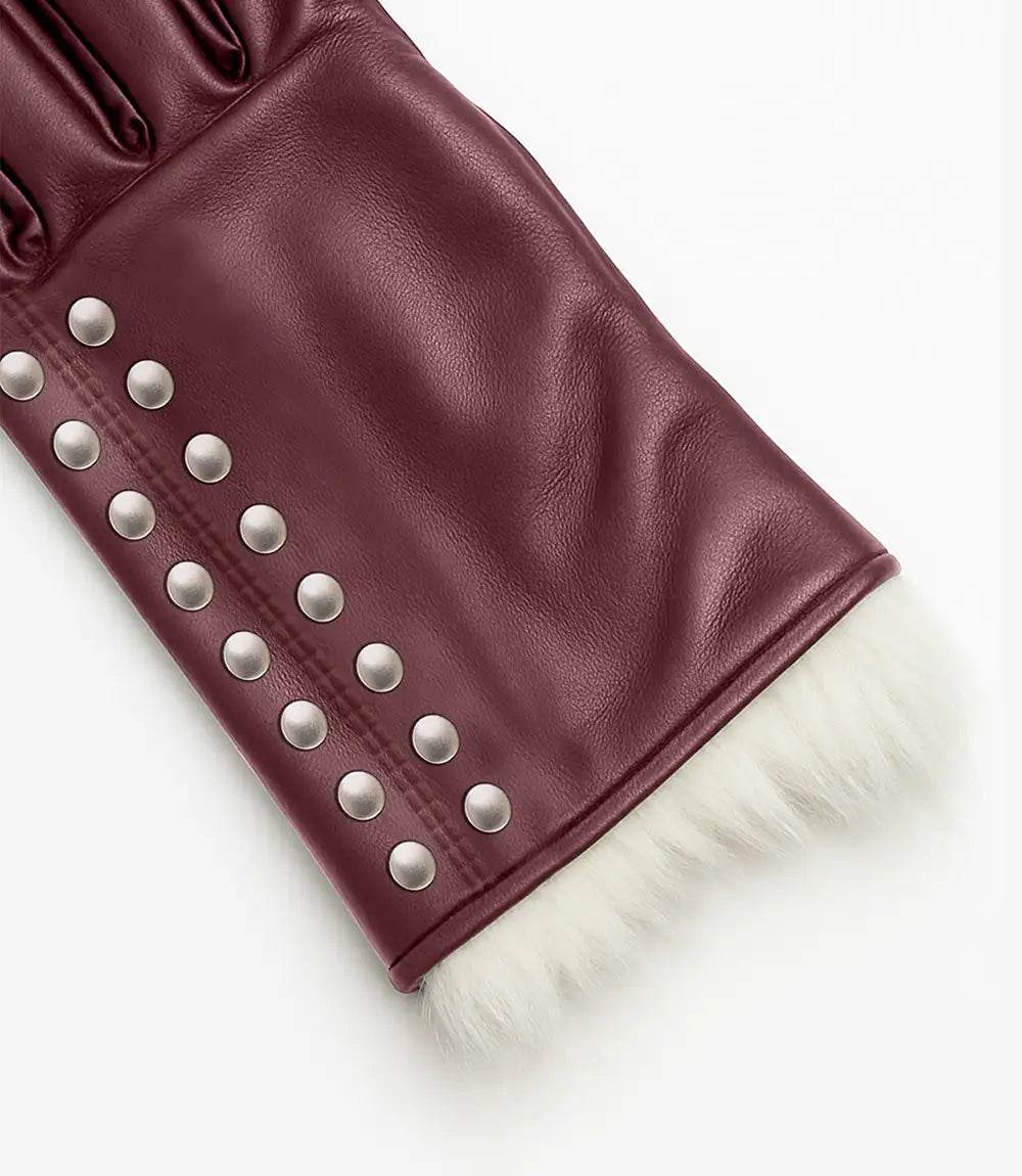 Magente Winter Leather Gloves