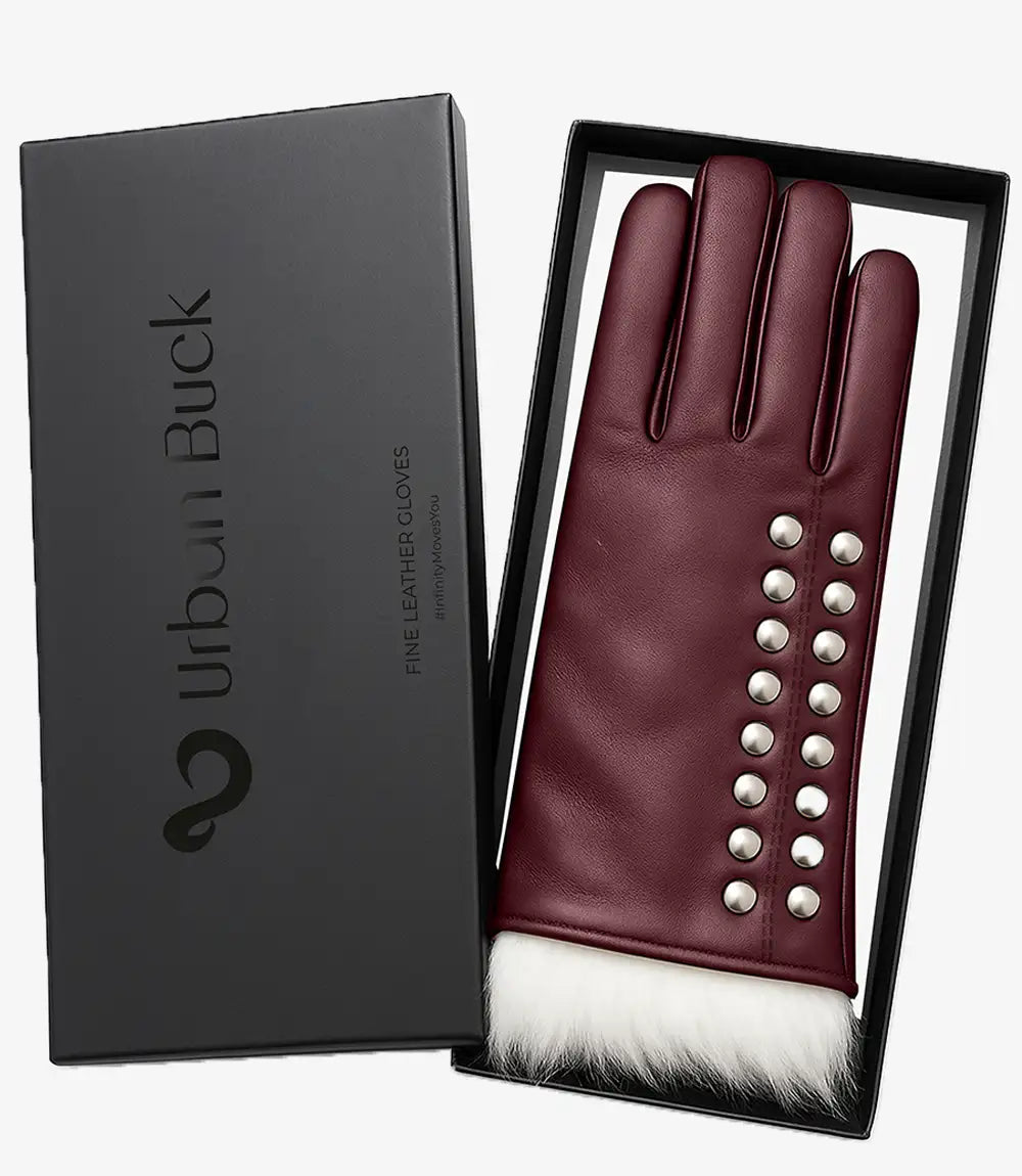 Magente Winter Leather Gloves