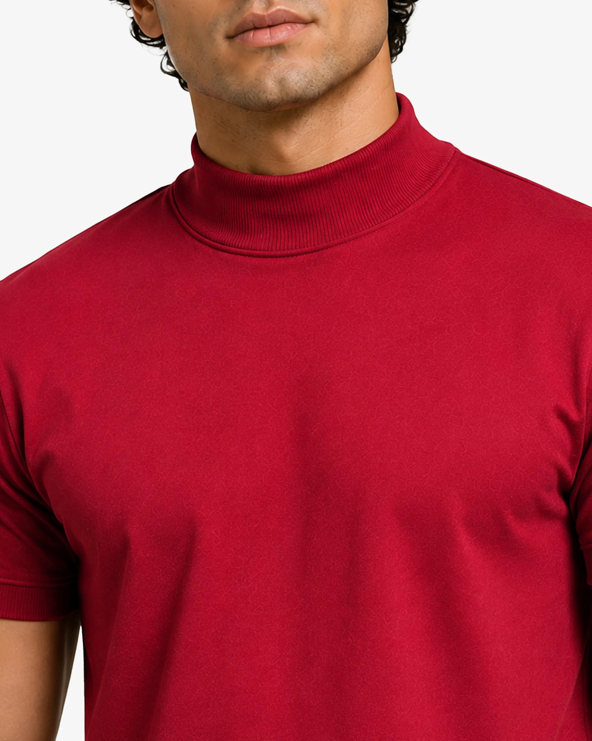 Melan Mock Neck Sweatshirt for Men Slim Fit Casual Wear