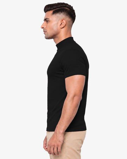 Monak Men Premium Mock Neck T-Shirt