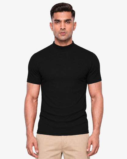 Monak Men Premium Mock Neck T-Shirt