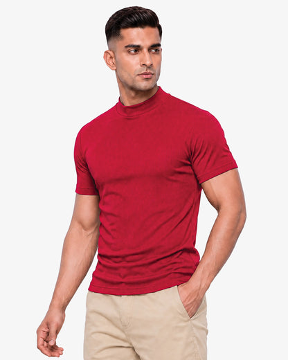 Monak Men Premium Mock Neck T-Shirt