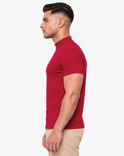 Monak Men Premium Mock Neck T-Shirt