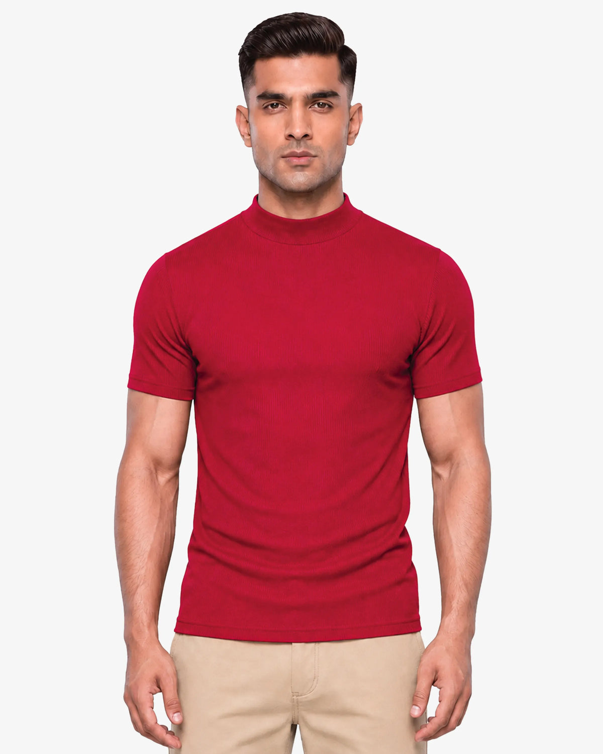 Monak Men Premium Mock Neck T-Shirt