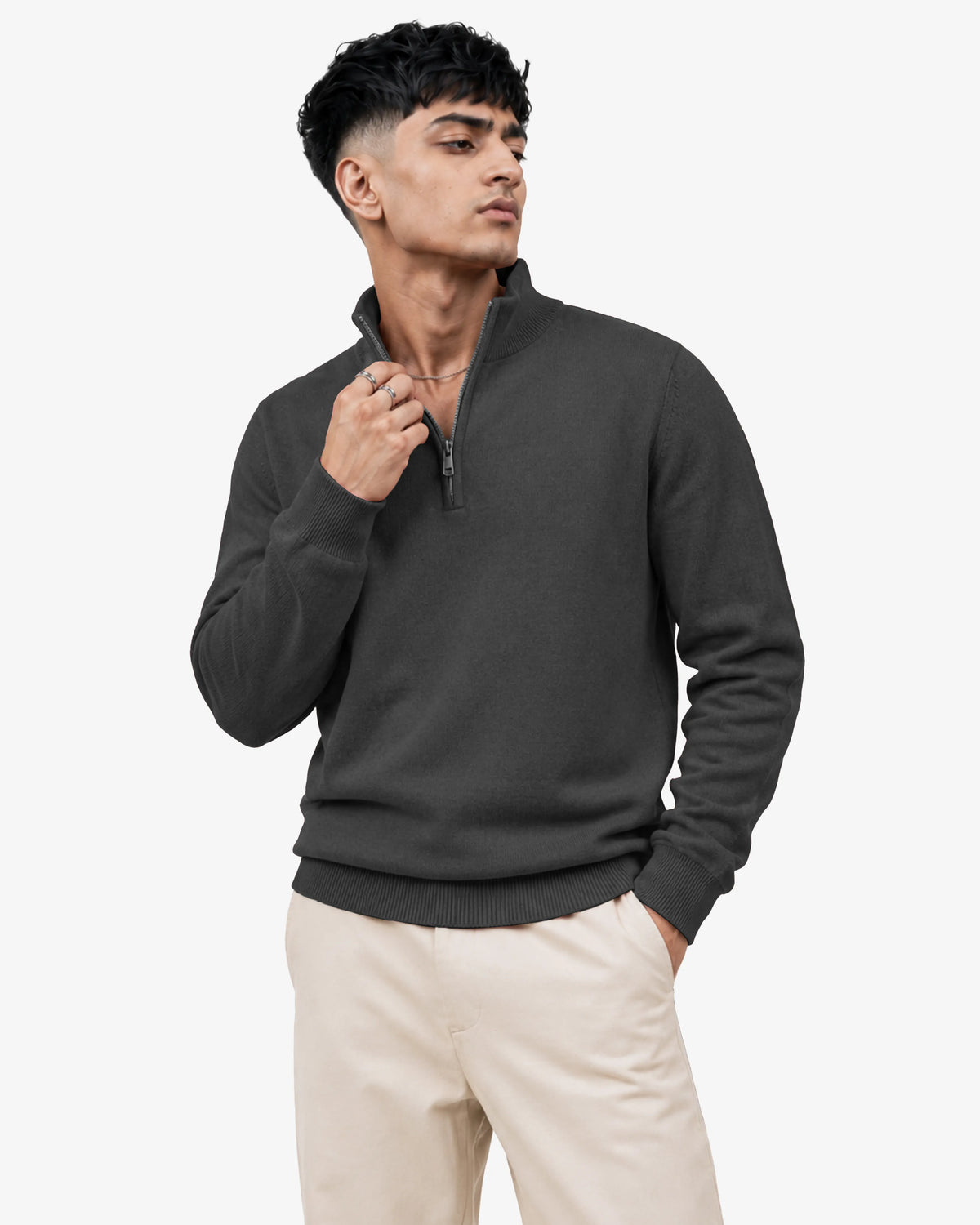 Noah Men's Quarter Zipper Pullover Sweater Regular Fit