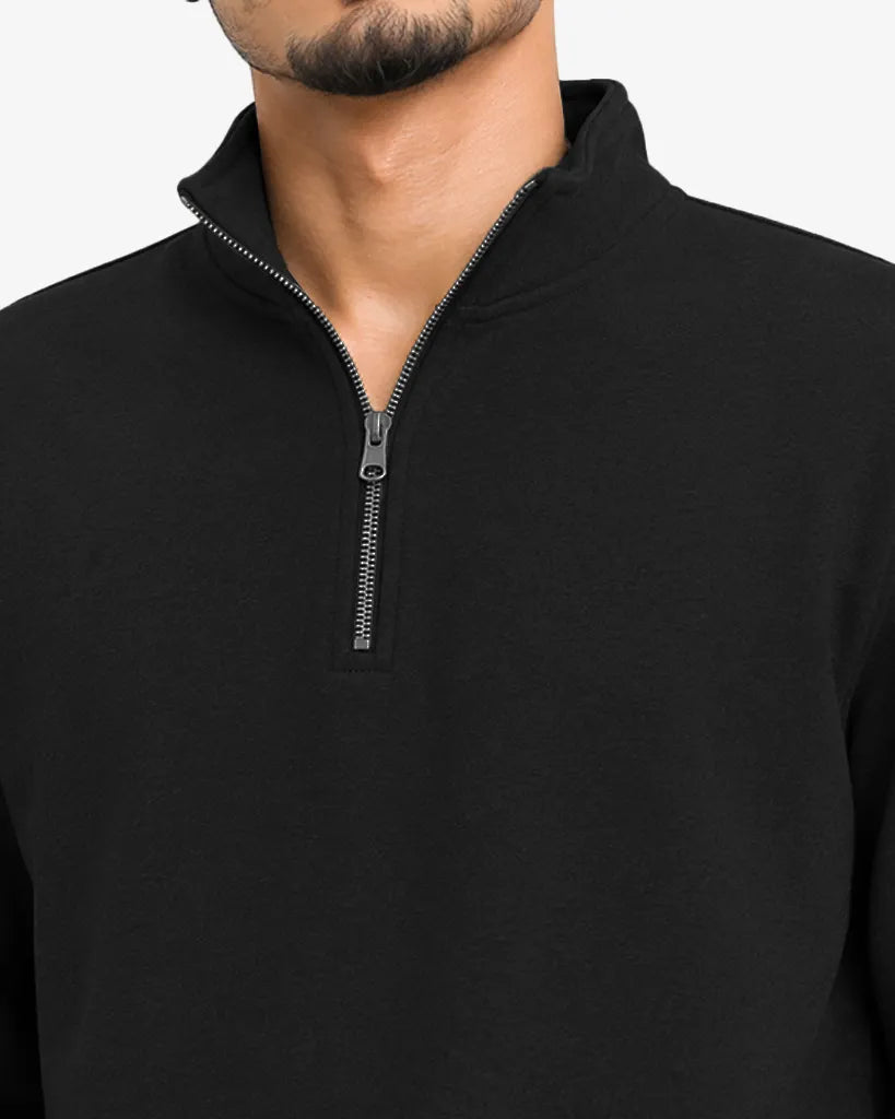 Noviar Men’s Quarter Zipper Pullover Sweatshirt  Regular Fit