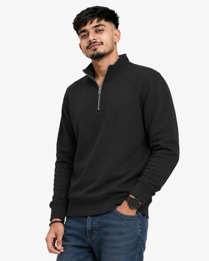 Noviar Men’s Quarter Zipper Pullover Sweatshirt  Regular Fit