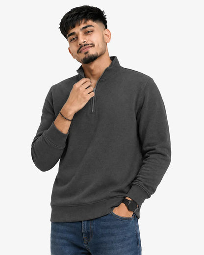 Noviar Men’s Quarter Zipper Pullover Sweatshirt  Regular Fit