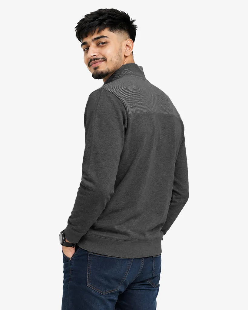 Novile Men's Quarter Zip Pullover Sweatshirt - Regular Fit Casual Sweater