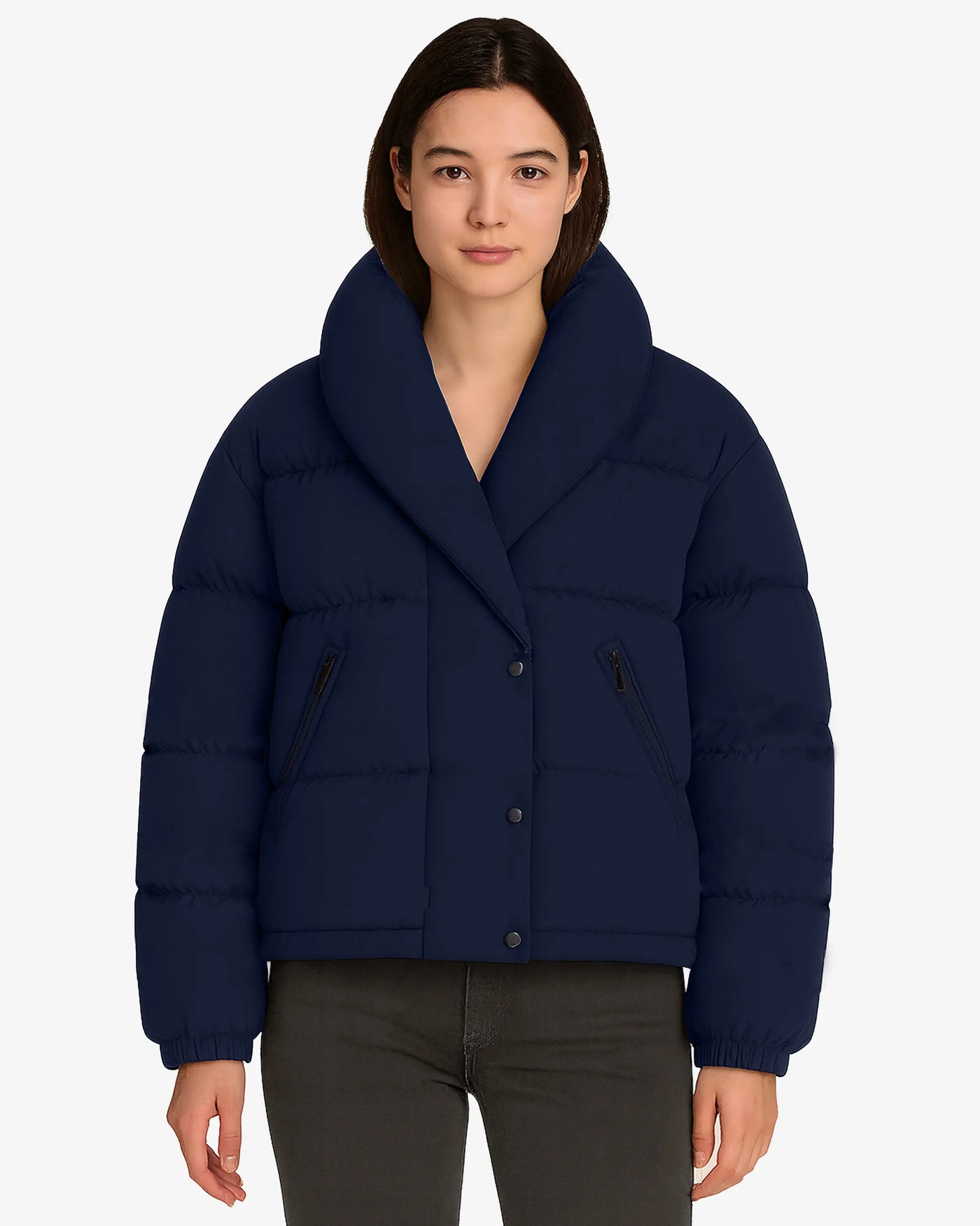 Navy Chill Sleek Puffer Jacket
