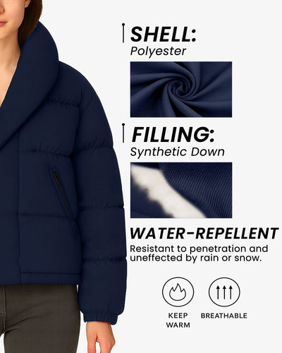 Navy Chill Sleek Puffer Jacket
