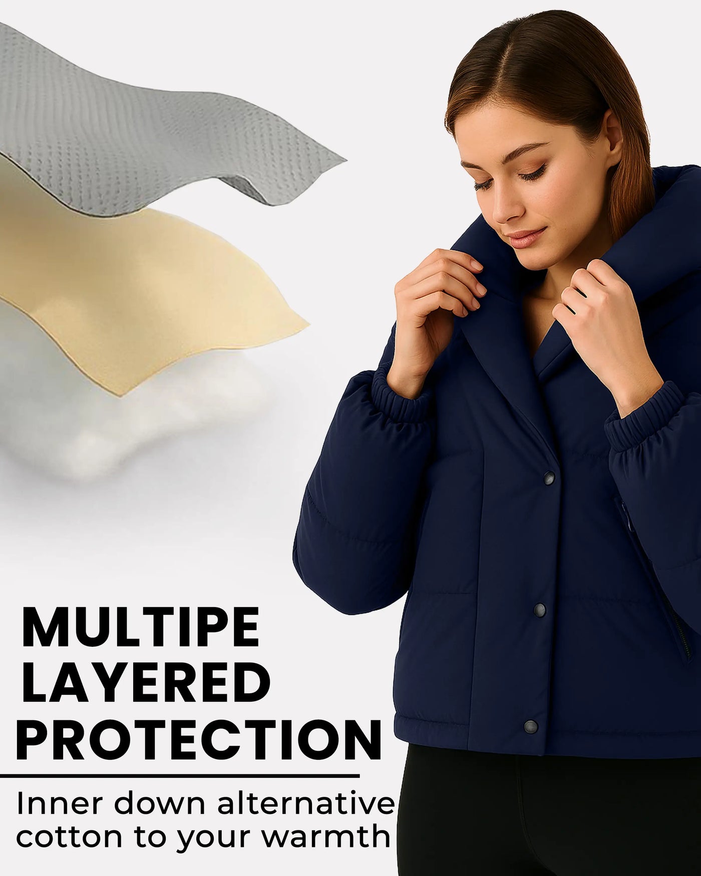 Navy Chill Sleek Puffer Jacket