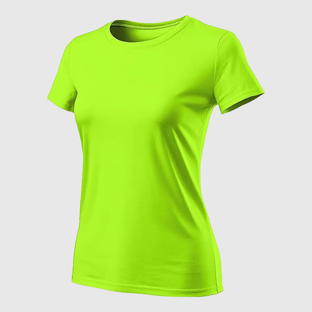 Chloe Women's Half Sleeve Shirt–Neon Green