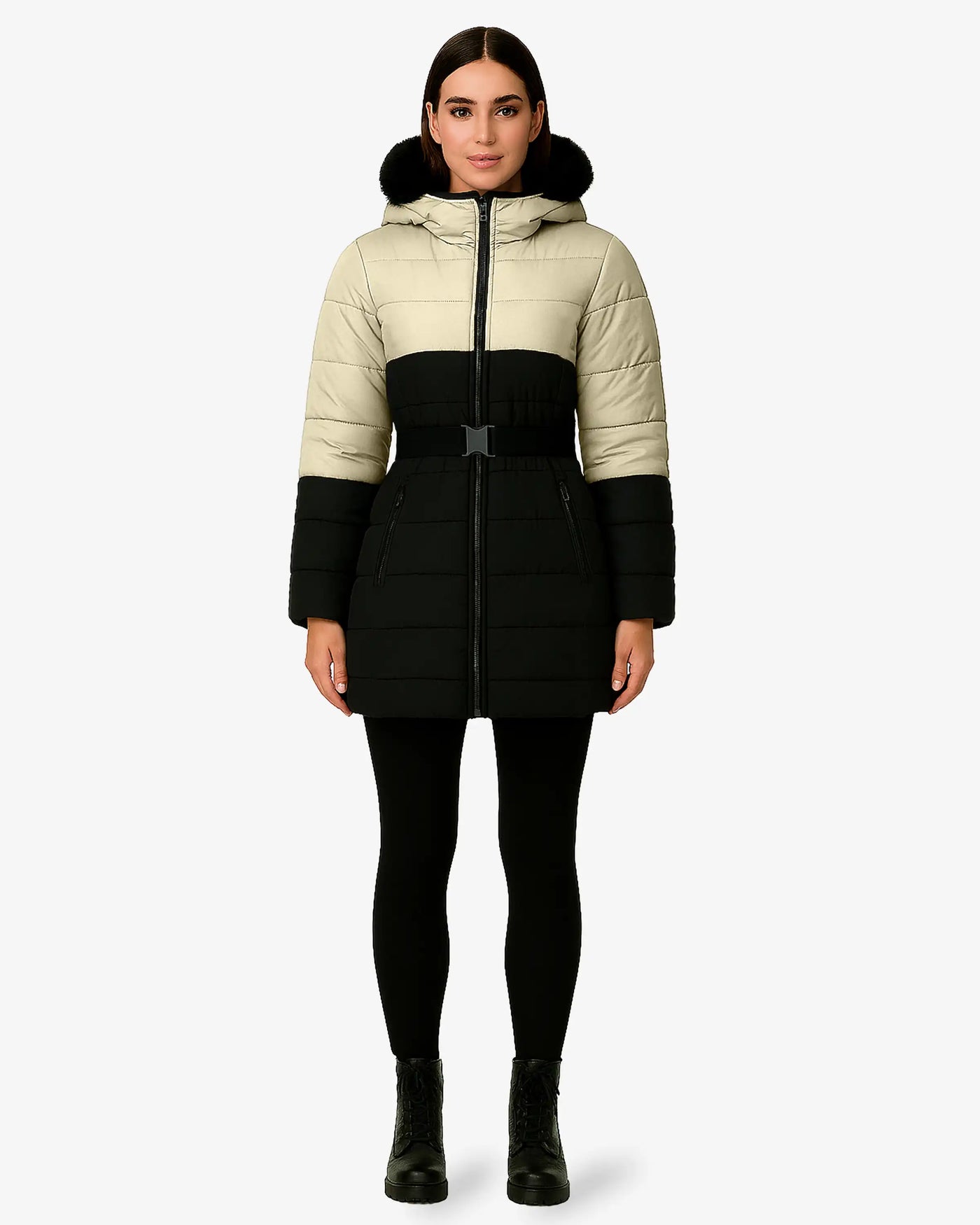 Nordic Women’s Belted Puffer Jacket