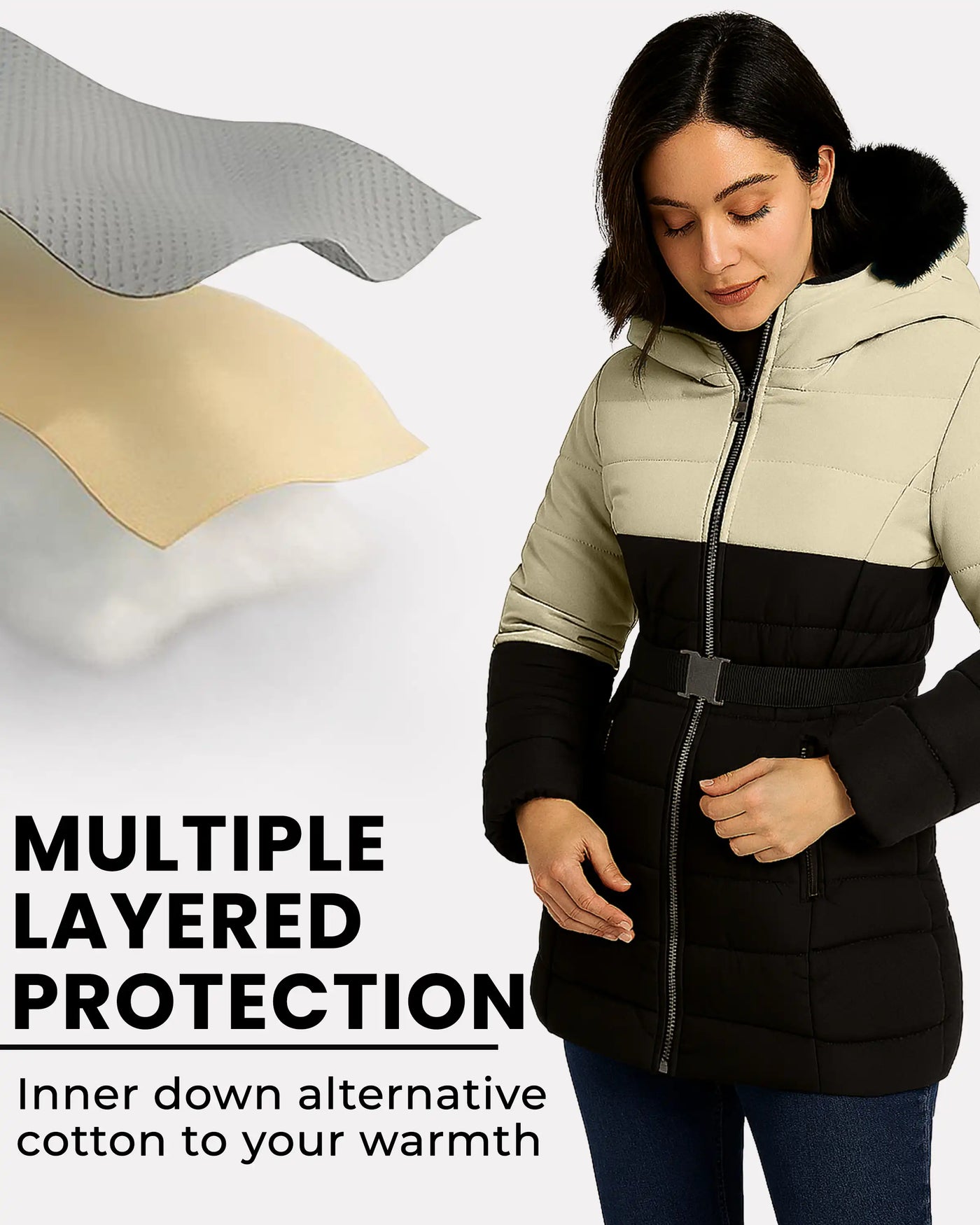 Nordic Women’s Belted Puffer Jacket