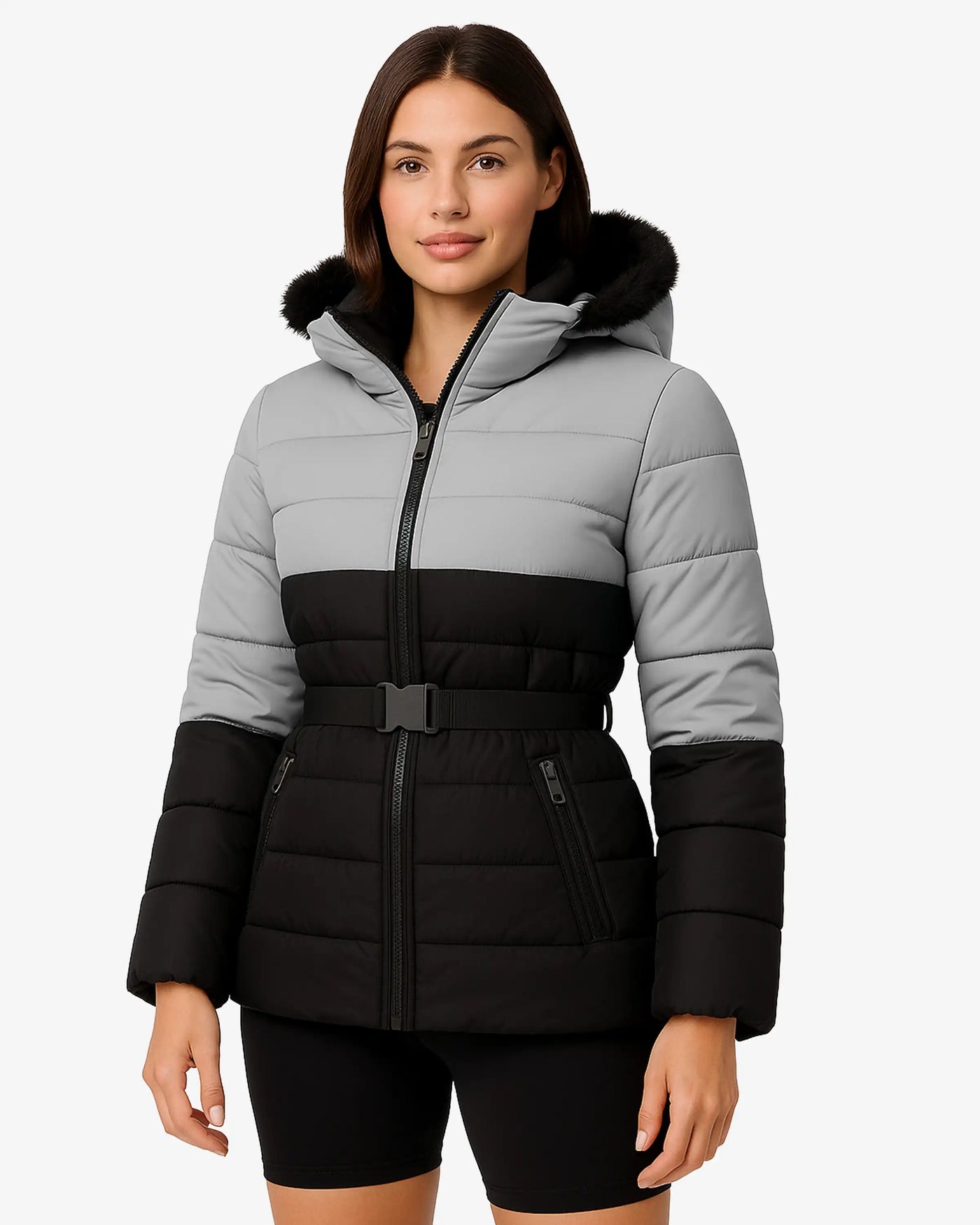 Nordic Women’s Belted Puffer Jacket