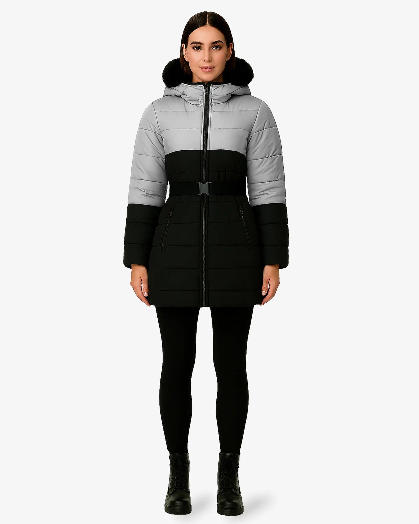Nordic Women’s Belted Puffer Jacket