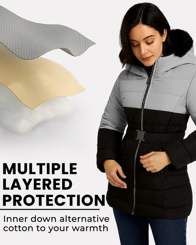 Nordic Women’s Belted Puffer Jacket