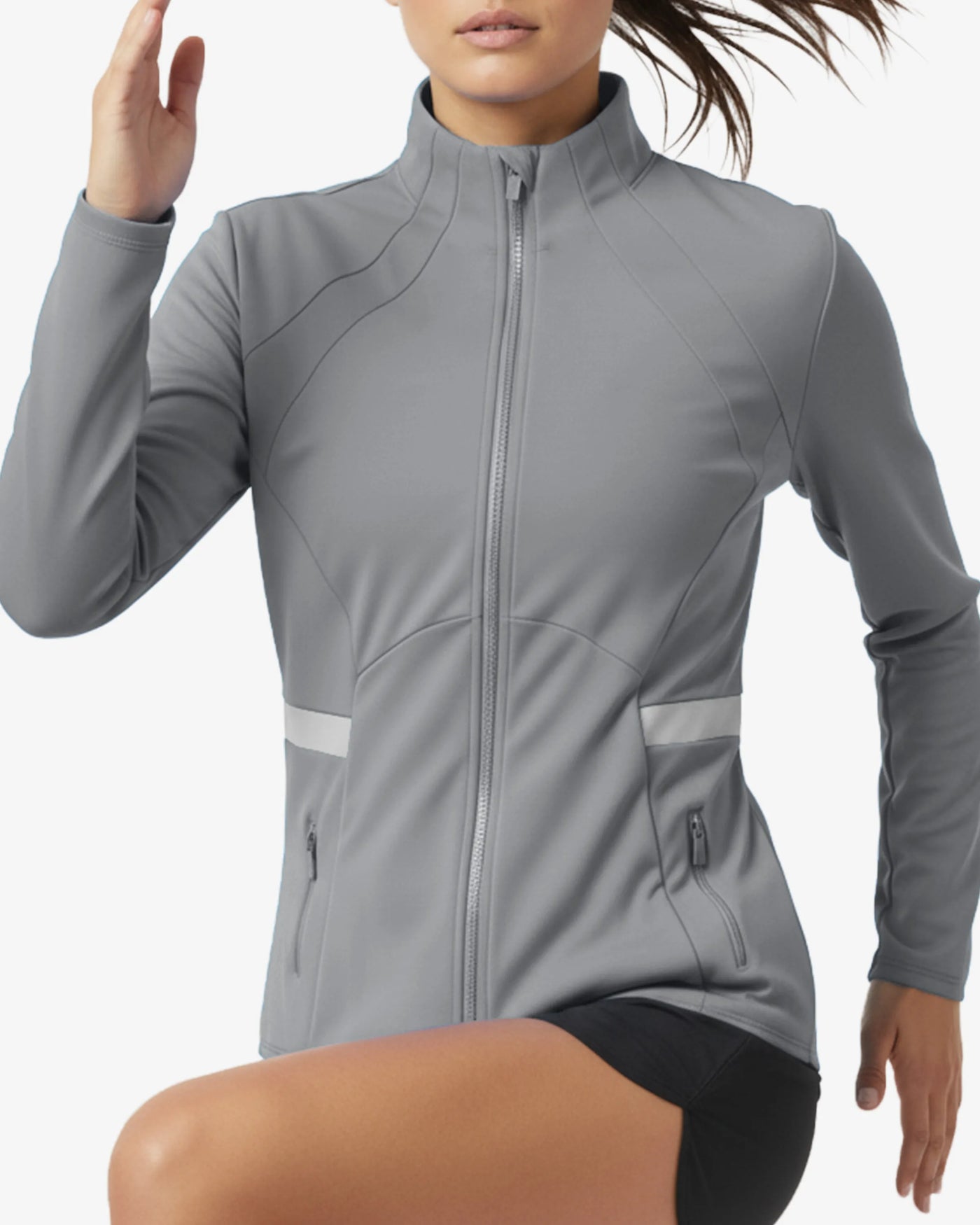 Novara Zip-Up Sleek Layer Quilted Running Jacket