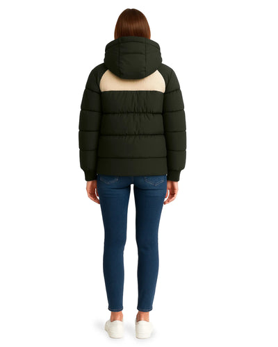 Sherpa Sherpa Panel Puffer Coat