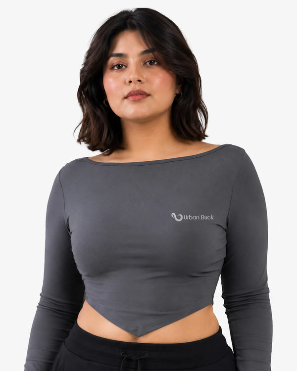 Vera Diamond Crop Top Shirt for Women Full Sleeve Style