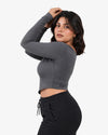 Vera Diamond Crop Top Shirt for Women Full Sleeve Style