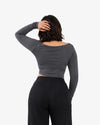 Vera Diamond Crop Top Shirt for Women Full Sleeve Style