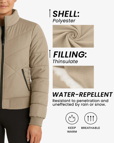 Zen Line Beige Padded Jacket Women